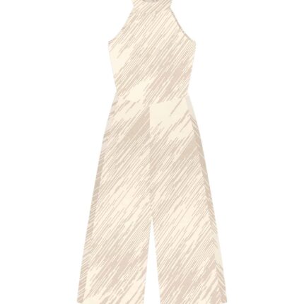 Macacão Midi em Viscose Creponada